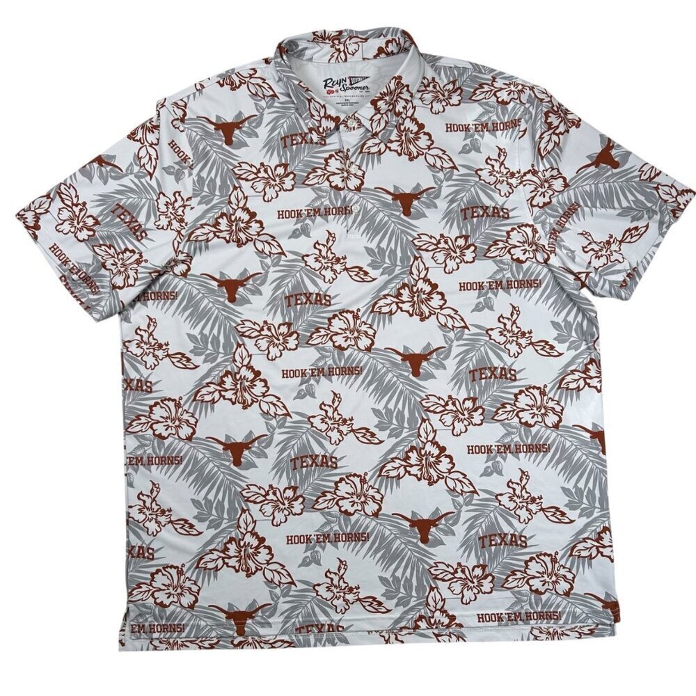 Reyn Spooner Texas Longhorn Performance Polo 2XL Golf Outdoors Work School